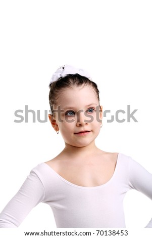 closeup image of a little ballet dancer