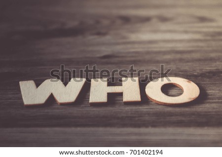 word made with wooden letters. Wooden illustration background