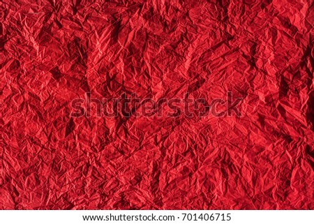 blank crumpled red paper texture