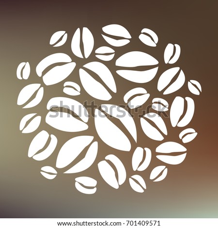 vector illustration coffee in circle shape design on blurred modern background