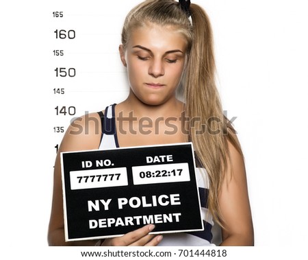 Young beautiful blonde woman Criminal Mug Shots