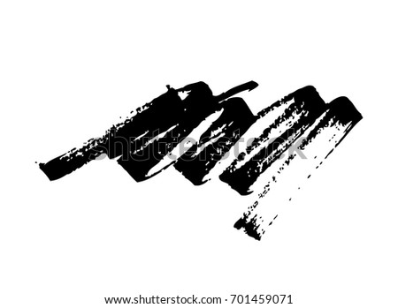 Black vector brush stroke