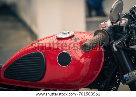 Fuel cap tank motorcycle after rain