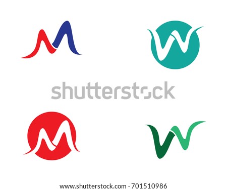 Letter M vector icons such logos
