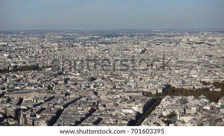 View of Paris from top of the Eiffel Tower