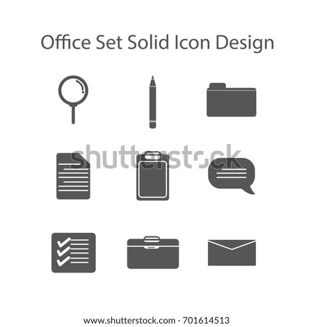 Solid Icon Office & Business Set