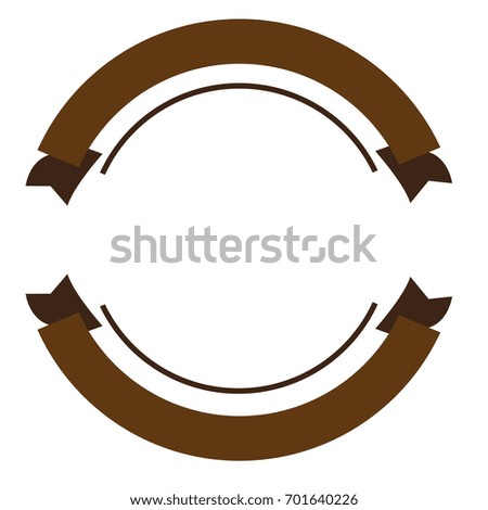 Isolated label with ribbons on a white background, Vector illustration