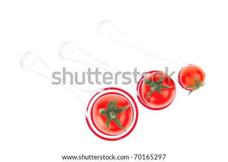 fresh cherry tomatoes isolated on white background