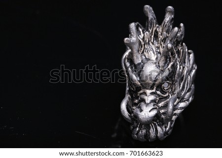 Dragon ring , silver ring dragon
