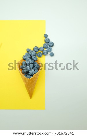 Ice cream cone with fruits