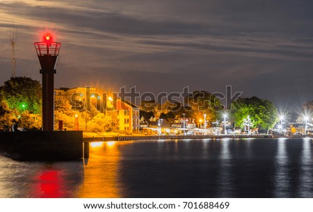 Port of the Sea at night
