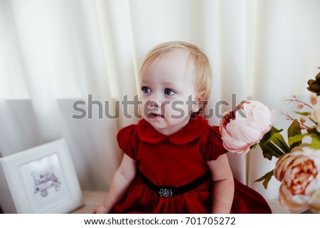 girl with flowers