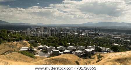 Capital Dominates Salt Lake City Skyline Looking South