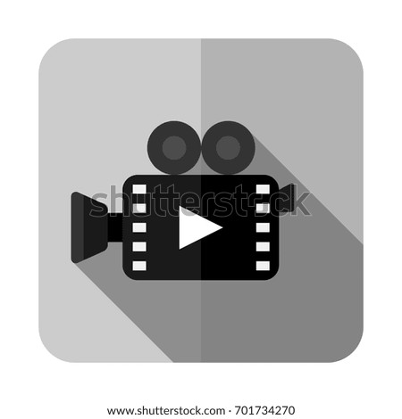 Movie camera icon vector.