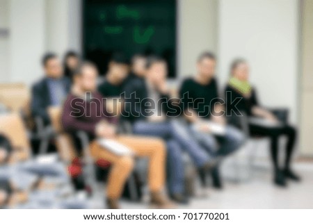 Picture blurred for background abstract and can be illustration to article of business meeting.