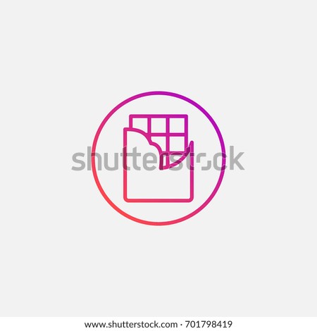 Chocolate icon.gradient illustration isolated vector sign symbol