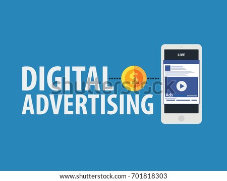 Digital advertising ads social media online marketing. vector illustration concept.