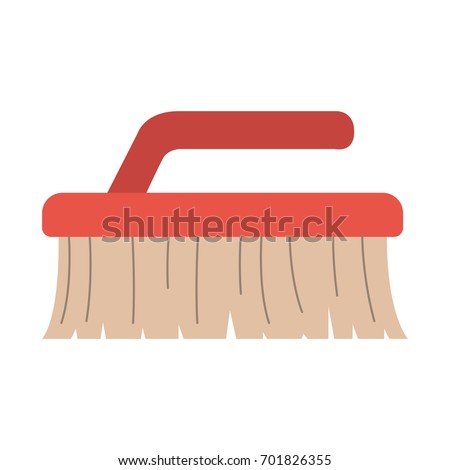 colorful silhouette of cleaning brush vector illustration