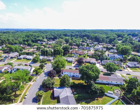 Aerial of a Neighborhood in Parkville in Baltimore County, Maryland