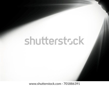 LED black flashlight for background. abstract spotlight on white texture. picture backdrop for add showcase premium product or add text message.