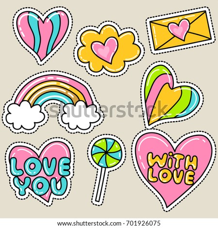 Letter set of cute patch.