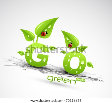 vector go green concept