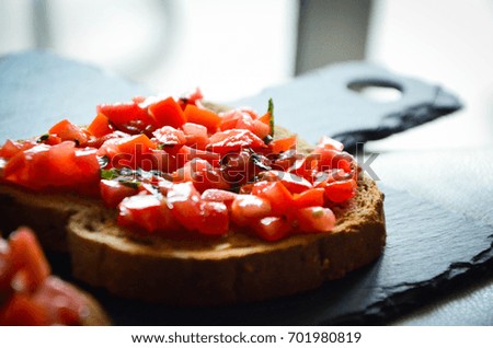 fresh tomatoes bruschetta