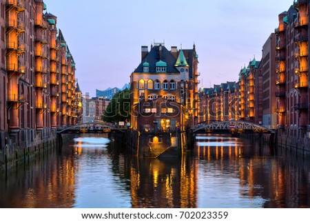 Germany, Hamburg, City of Warehouses, Water Castle