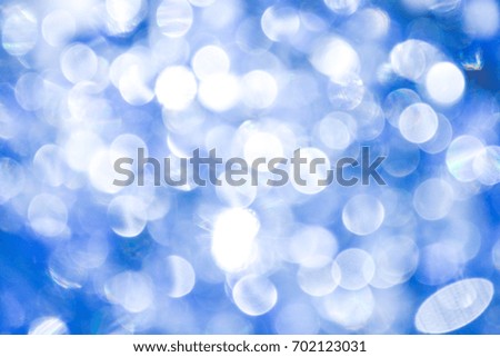 Abstract blur aquatic blue and white bubbles background