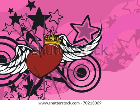cartoon heart valentine background in vector format very easy to edit