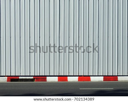 corrugated metal street wall 