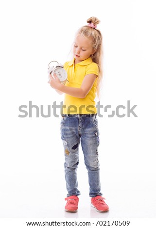 Girl with clock 