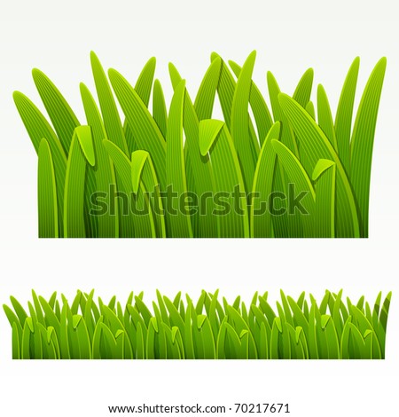 Raster version of vector grass green border.(can be repeated and scaled in any size)