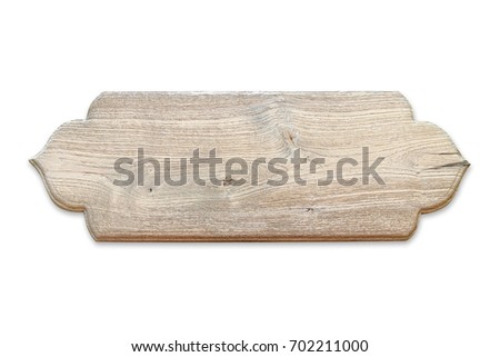 old plank wood isolated on white background