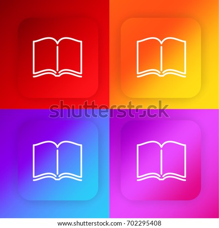 Open Magazine four color gradient app icon set