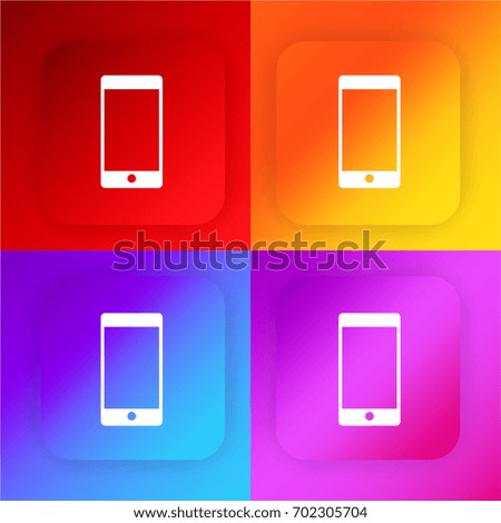 iPhone four color gradient app icon set
