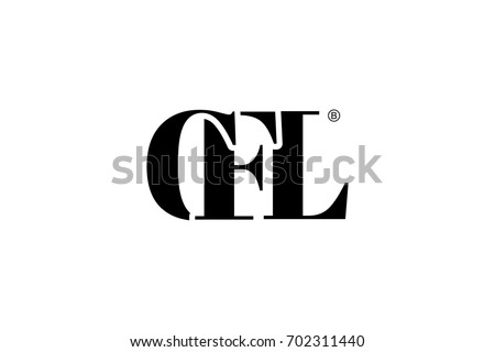 CFL Logo Branding Letter. Vector graphic design. Useful as app icon, alphabet combination, clip-art, and etc.