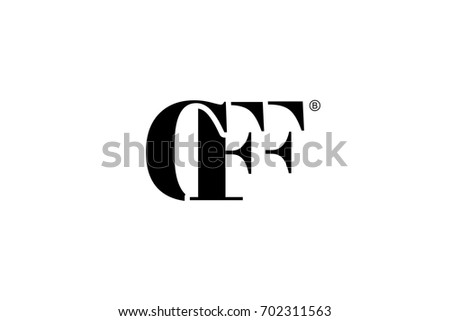 CFF Logo Branding Letter. Vector graphic design. Useful as app icon, alphabet combination, clip-art, and etc.