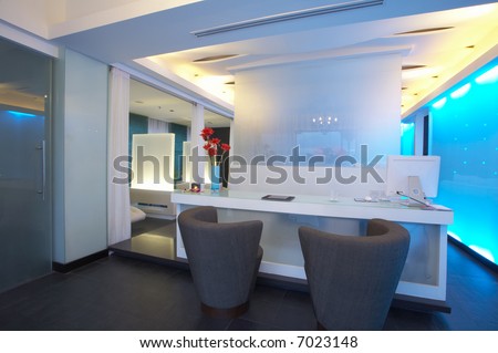 panoramic view of nice modern interior