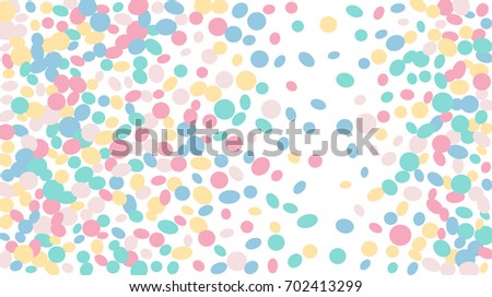 Confetti Background. Colorful Circles and Ellipses. Texture for Horizontal Poster