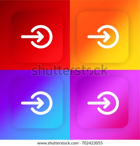 Login four color gradient app icon set