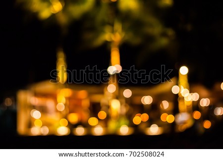 Abstract blur image of restaurant with bokeh