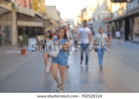 out of focus picture blurred for background abstract and can be illustration to article of people walking