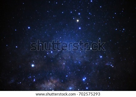 Close up  of milky way galaxy with stars and space dust in the universe
