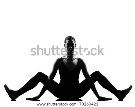 beautiful caucasian tall woman ballet dancer full length on studio isolated white background