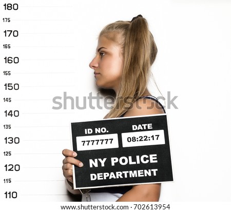 Young beautiful blonde woman Criminal Mug Shots