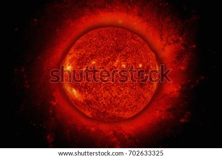Solar System - Sun. It is the star at the center of the Solar System. Sun is a G-type main-sequence star and it is informally referred to as a yellow dwarf. Elements of this image furnished by NASA.