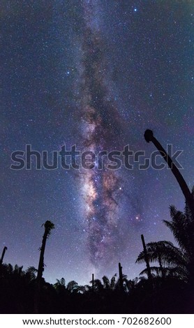 Milky Way, Milky Way Background, Milky Way night sky with stars.