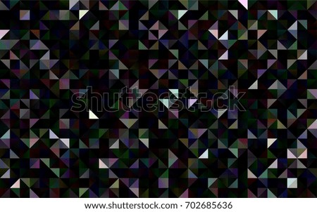 Dark Silver, Gray vector polygon abstract pattern. Glitter abstract illustration with an elegant design. Triangular pattern for your business design.