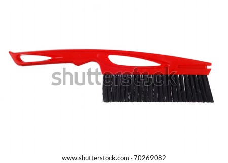black bristle brush isolated on a white